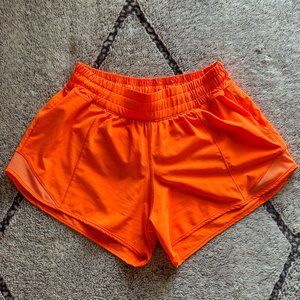 Lululemon Hotty Hot Orange Shorts Size 6 tall